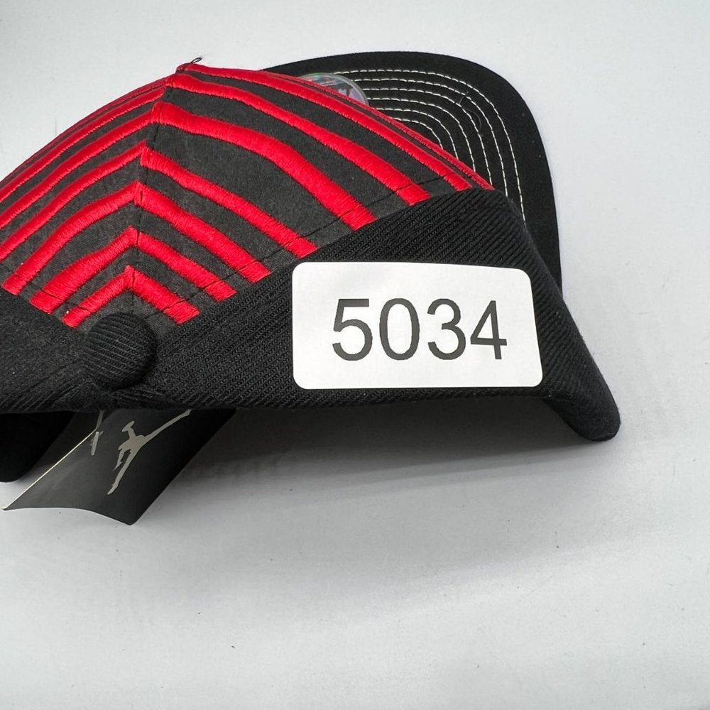 Air Jordan 10 Baron 45 Jumpman Hat Snapback Cap Black Red New Men - Picture 7 of 7